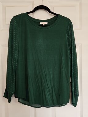 Forest Green Long Sleeve Top